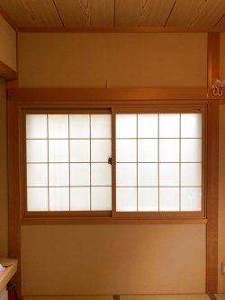 和室　内窓プラマードU ガス入＋荒間格子