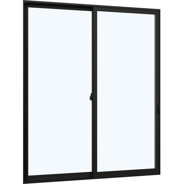画像2: 【ブラック】 固定ウチリモ2枚建 引違い窓 Low-E複層ガラス ガスなし