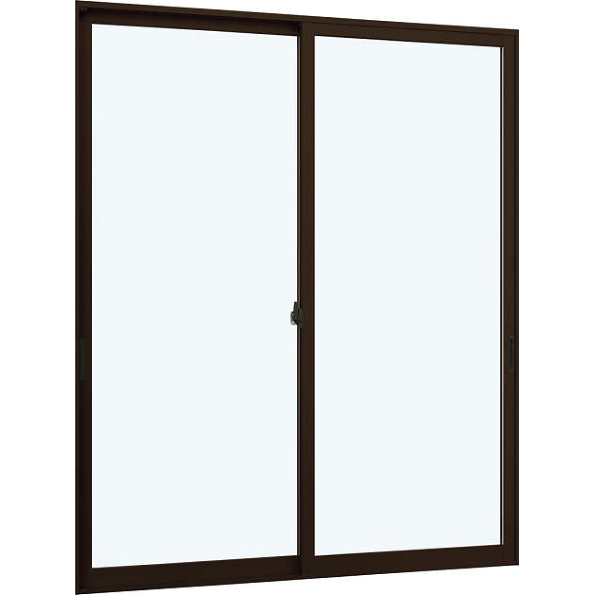画像2: 【ダークブラウン】 固定ウチリモ2枚建 引違い窓 Low-E複層ガラス ガスなし