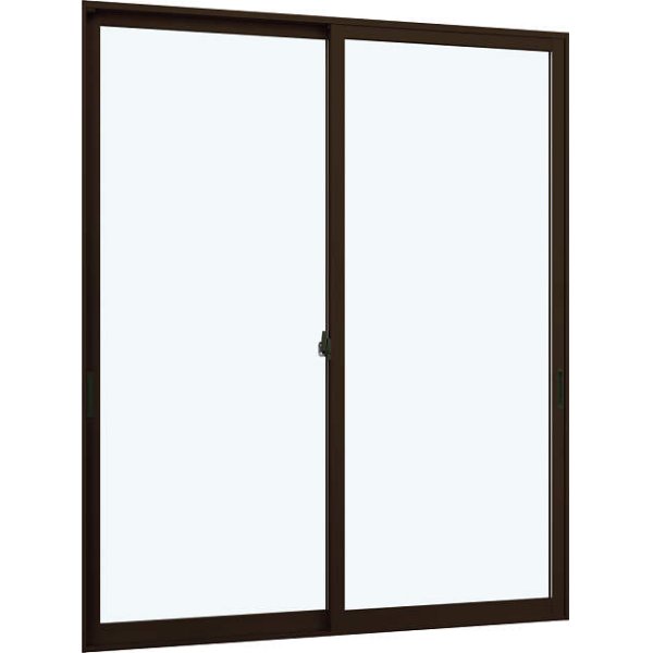 画像2: 【ダークブラウン】 固定ウチリモ2枚建 引違い窓 Low-E複層ガラス ガスなし