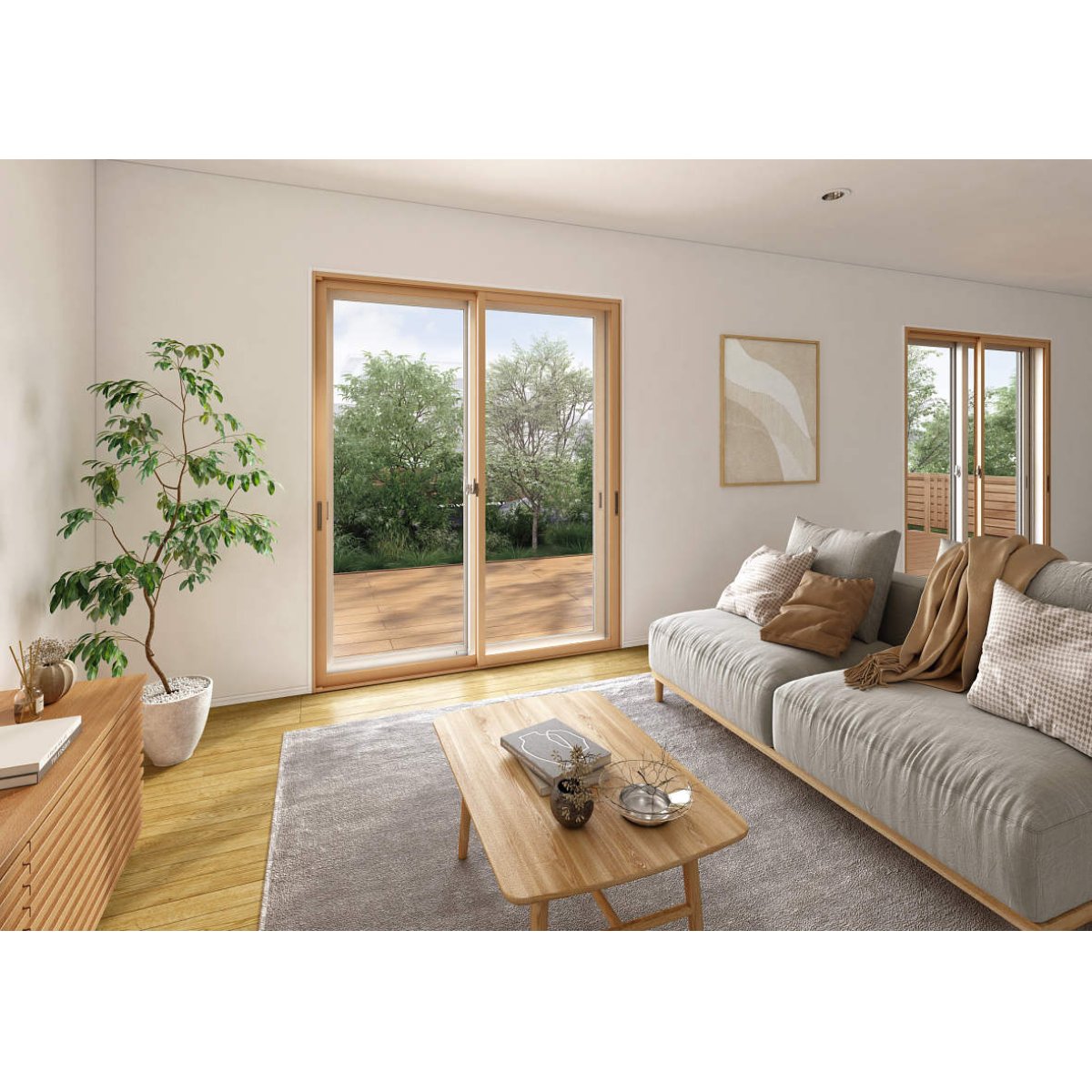 画像4: 【クリア】 固定ウチリモ2枚建 引違い窓 Low-E複層ガラス ガスなし