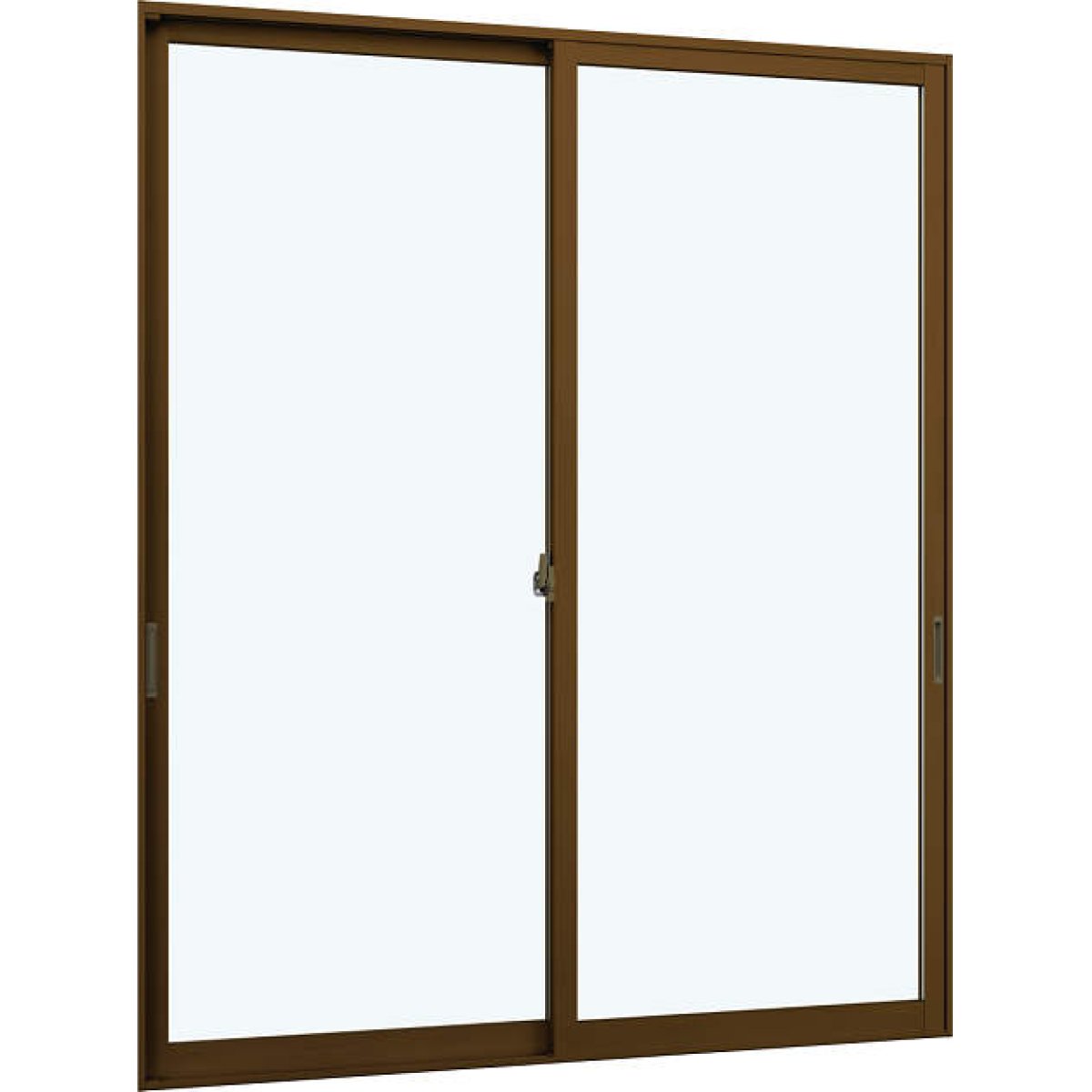 画像2: 【ミディアムオーク】 固定ウチリモ2枚建 引違い窓 Low-E複層ガラス ガスなし