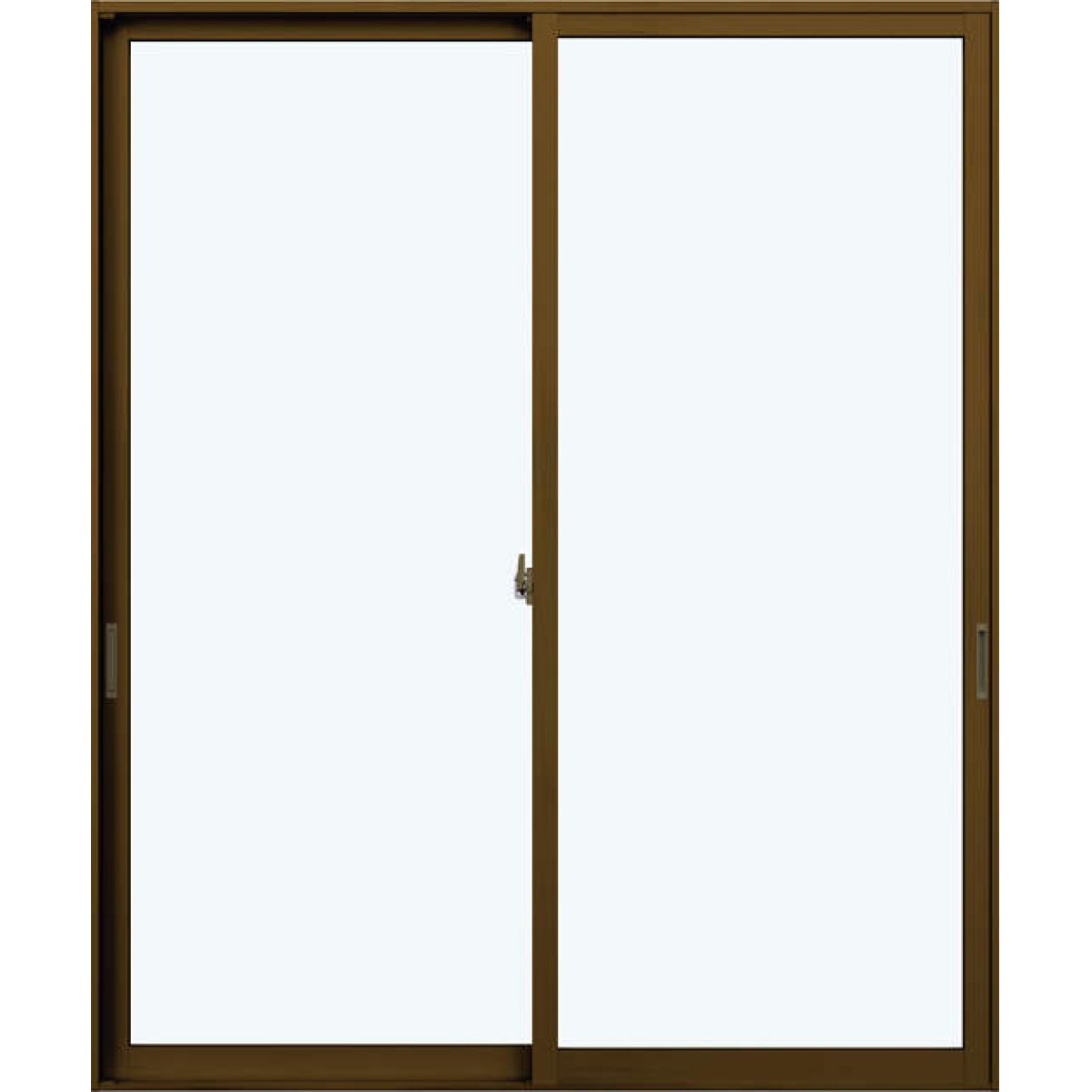 画像3: 【ミディアムオーク】 固定ウチリモ2枚建 引違い窓 Low-E複層ガラス ガスなし