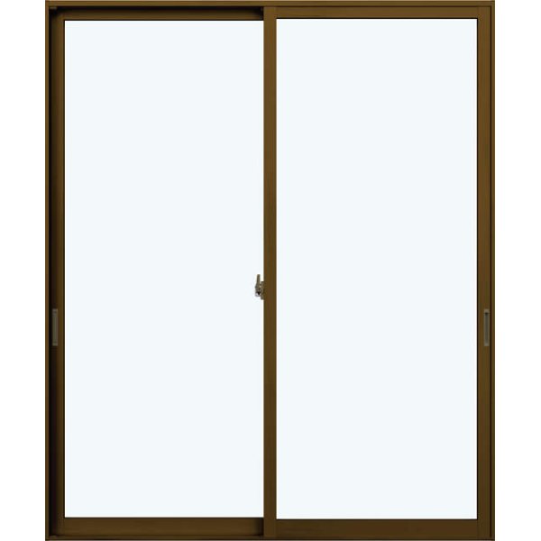 画像3: 【ミディアムオーク】 固定ウチリモ2枚建 引違い窓 Low-E複層ガラス ガスなし